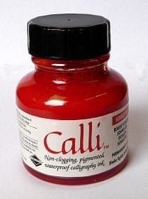 Daler Rowney Calli Calligraphy Ink 29.5ml Scarlet