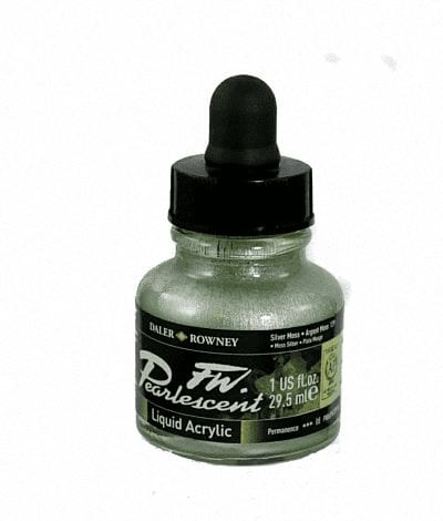 Pearlescent Acrylic Silver Moss