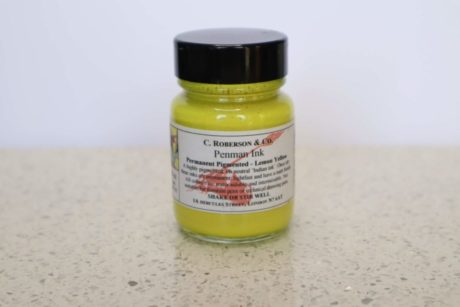 Roberson Permanent Pigmented Ink Lemon Yellow
