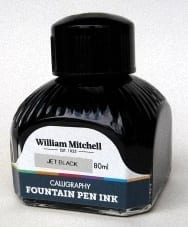 William Mitchell Jet Black Fountain Pen Ink 80ml (2½ fl oz)