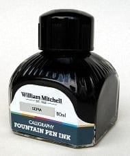 William Mitchell Sepia Fountain Pen Ink 80ml (2½ fl oz)