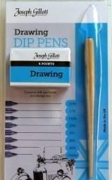 William Mitchell - Joseph Gillott Drawing Pens Set of 8 1