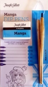 Joseph Gillott Manga Dip Pens 6 points 1