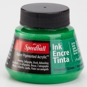 speedball super pigmented emerald green ink