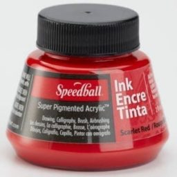 speedball super pigmented scarlet red ink