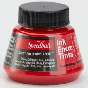 speedball super pigmented scarlet red ink