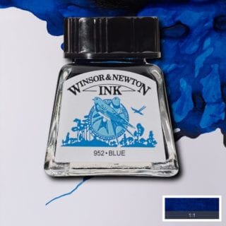 winsor and newton drawing ink blue