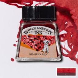 winsor and newton drawing ink brick red