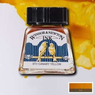 winsor and newton drawing ink canary yellow