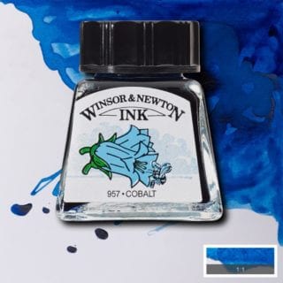 winsor and newton drawing ink cobalt