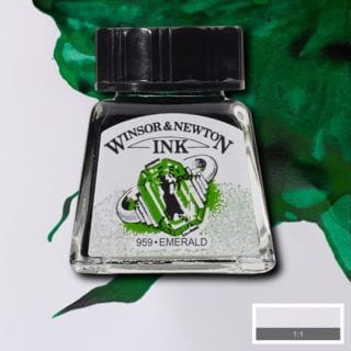 winsor and newton drawing ink emerald
