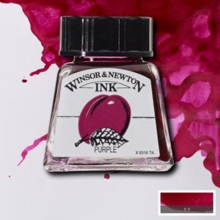 winsor and newton drawing ink purple