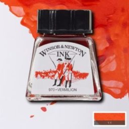 winsor and newton drawing ink vermillion