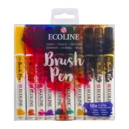 Ecoline Brush Pen Set of 10 - Dark