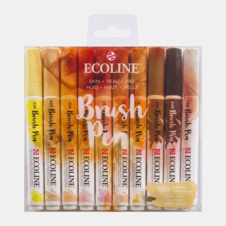 Ecoline Brush Pen Set of 10 - Skin