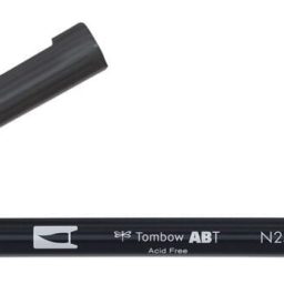 Tombow abt dual brush pen n25 lamp black