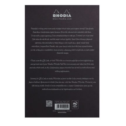 Rhodia PAScribe Carbon Pad Black Rear Cover