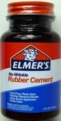 Elmers No Wrinkle Rubber Cement 4 Oz