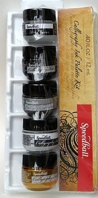 Calligraphy Ink Palette Kit in White By Speedball, 10-color, 12ml