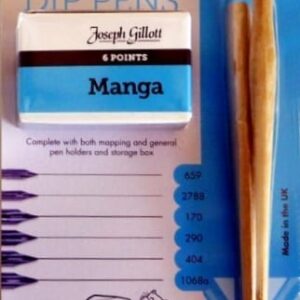 Joseph Gillott Manga Dip Pens 6 points